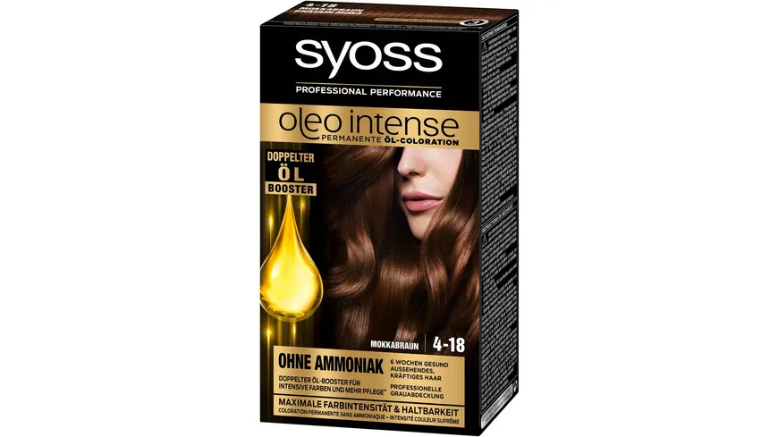 syoss Oleo Intense Permanente Öl-Coloration 4-18 - mokkabraun