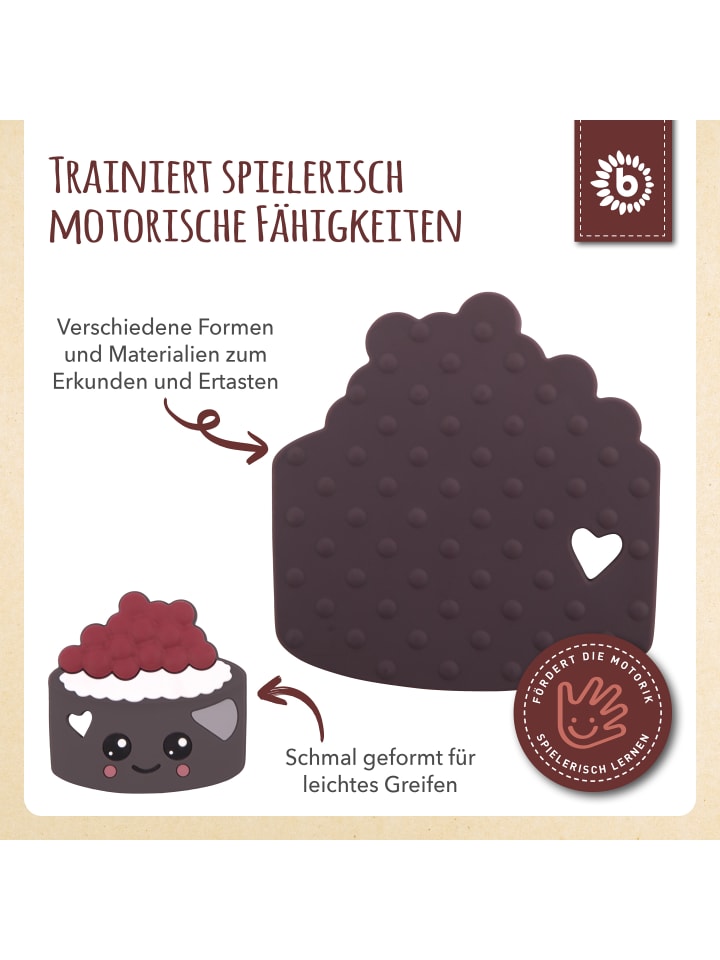Bieco Spielwaren Beißring Silikon Torte - ab Geburt in Braun günstig kaufen onesize