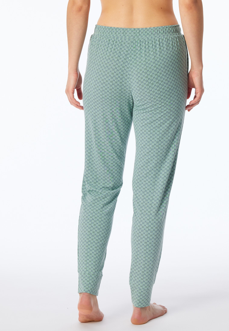 Hose lang Bündchen multicolor floral gemustert - Mix+Relax