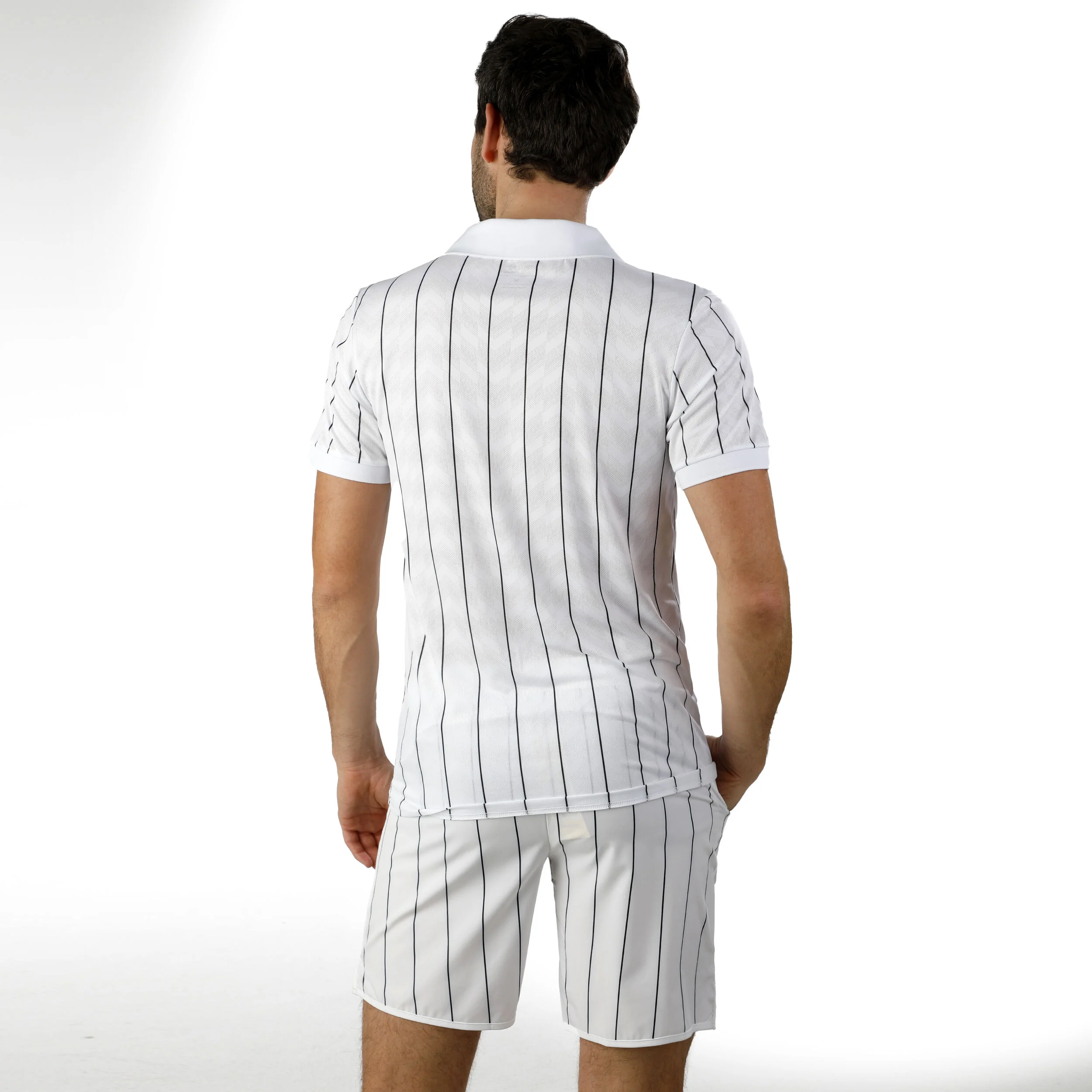 Stripes Polo Special Edition Herren - Weiß, Schwarz