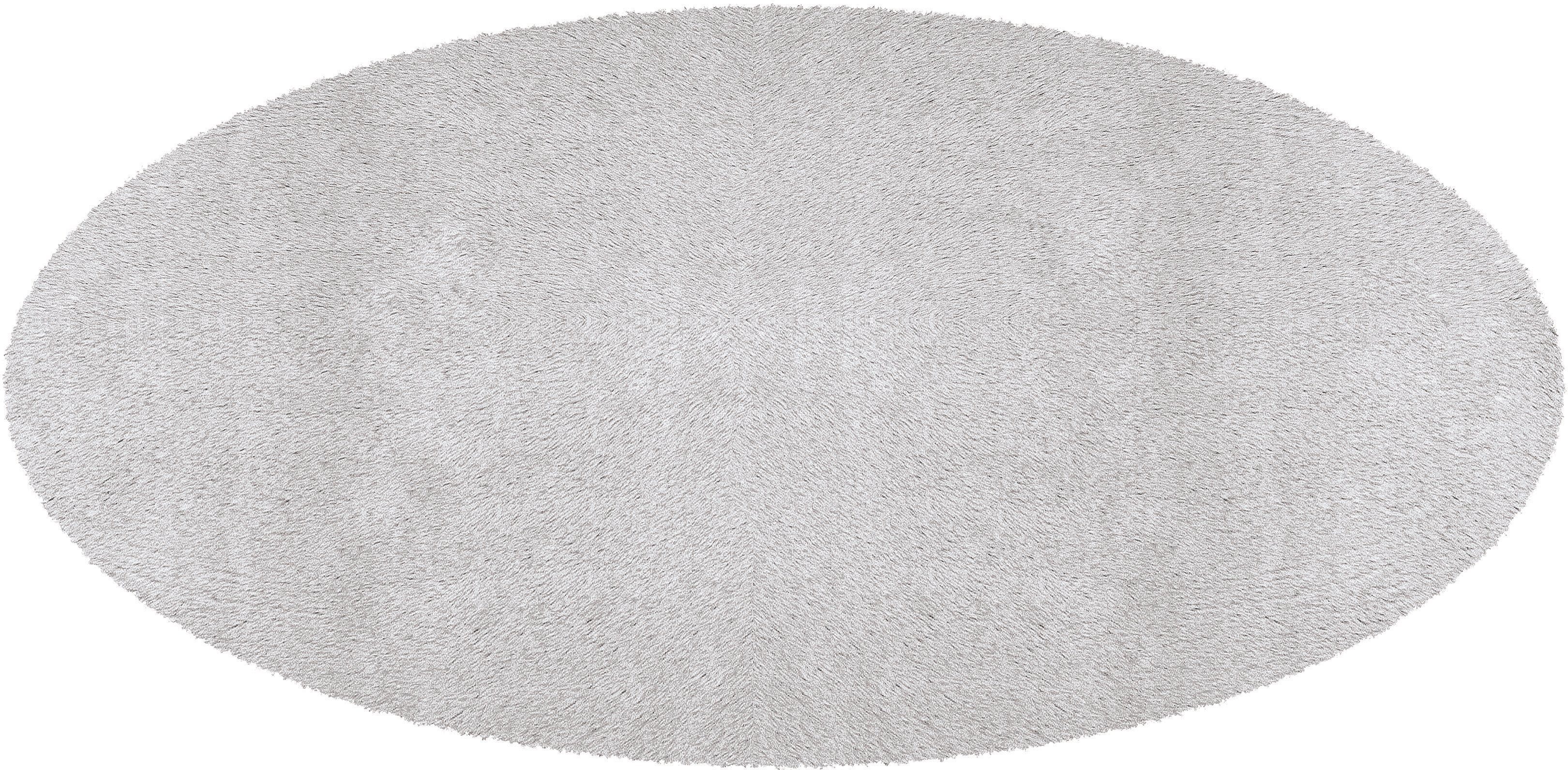 Badematte Cony Oval Kleine Wolke, Höhe 25 mm, beidseitig nutzbar, fußbodenheizungsgeeignet, Polyester, rechteckig, Badteppich, Fell-Optik, Uni Farben, besonders weich, waschbar
