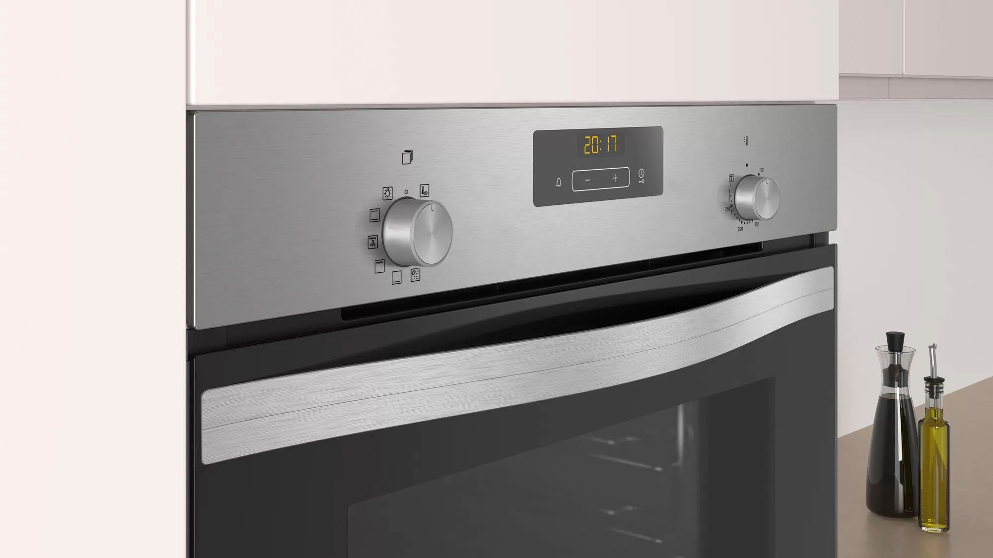 Constructa Einbaubackofen CF3M61052, mit Teleskopauszug nachrüstbar, Hydrolyse