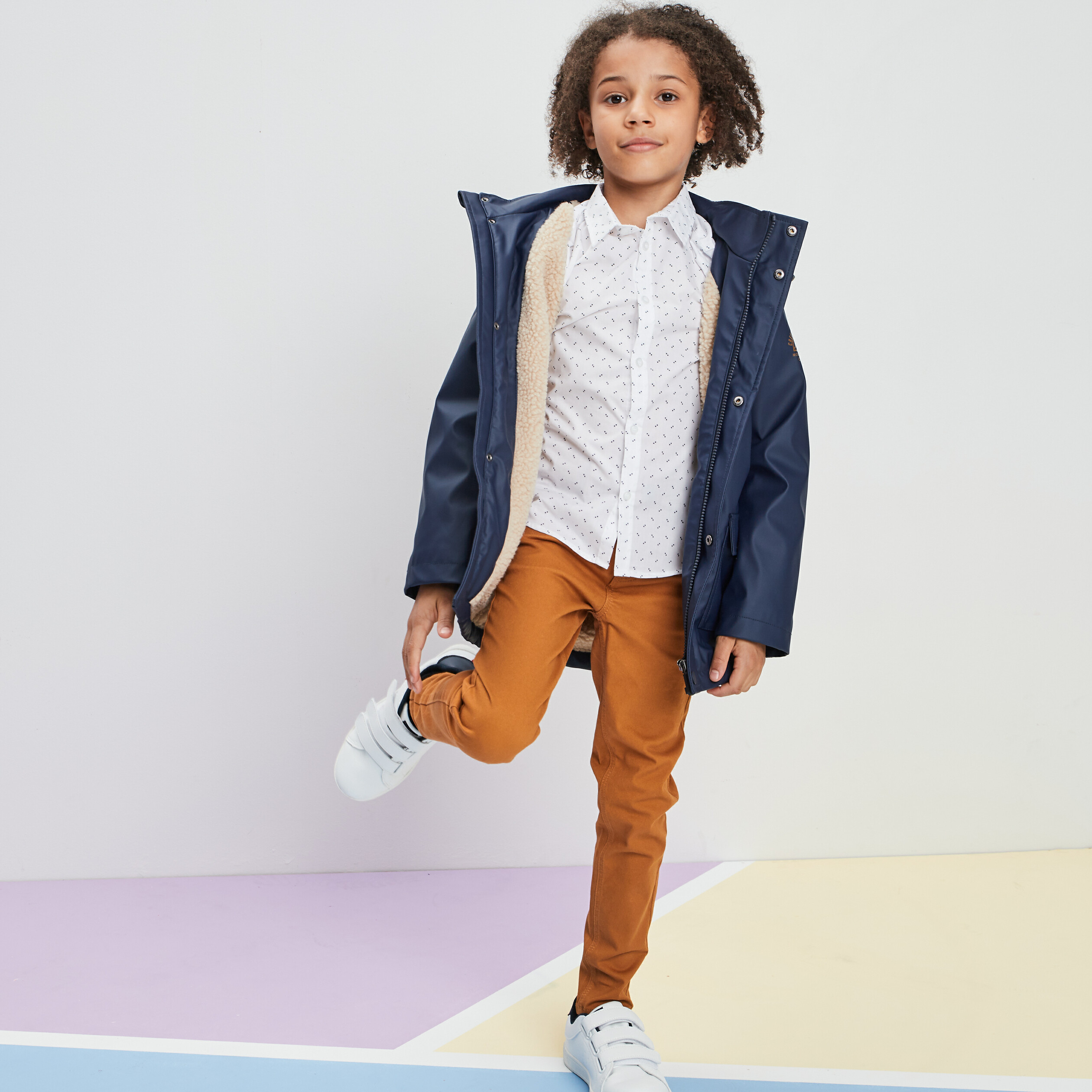 Chemise manches longues blanc garçon | La Halle