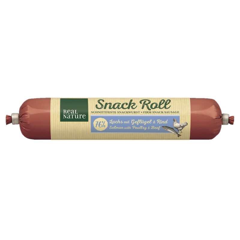 REAL NATURE Snacks REAL NATURE Snackwurst 12x80g Lachs mit Geflügel & Rind