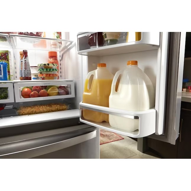 Whirlpool 24.5-cu ft 4-Door French Door Refrigerator with Ice Maker (Fingerprint Resistant Stainless Steel) ENERGY STAR