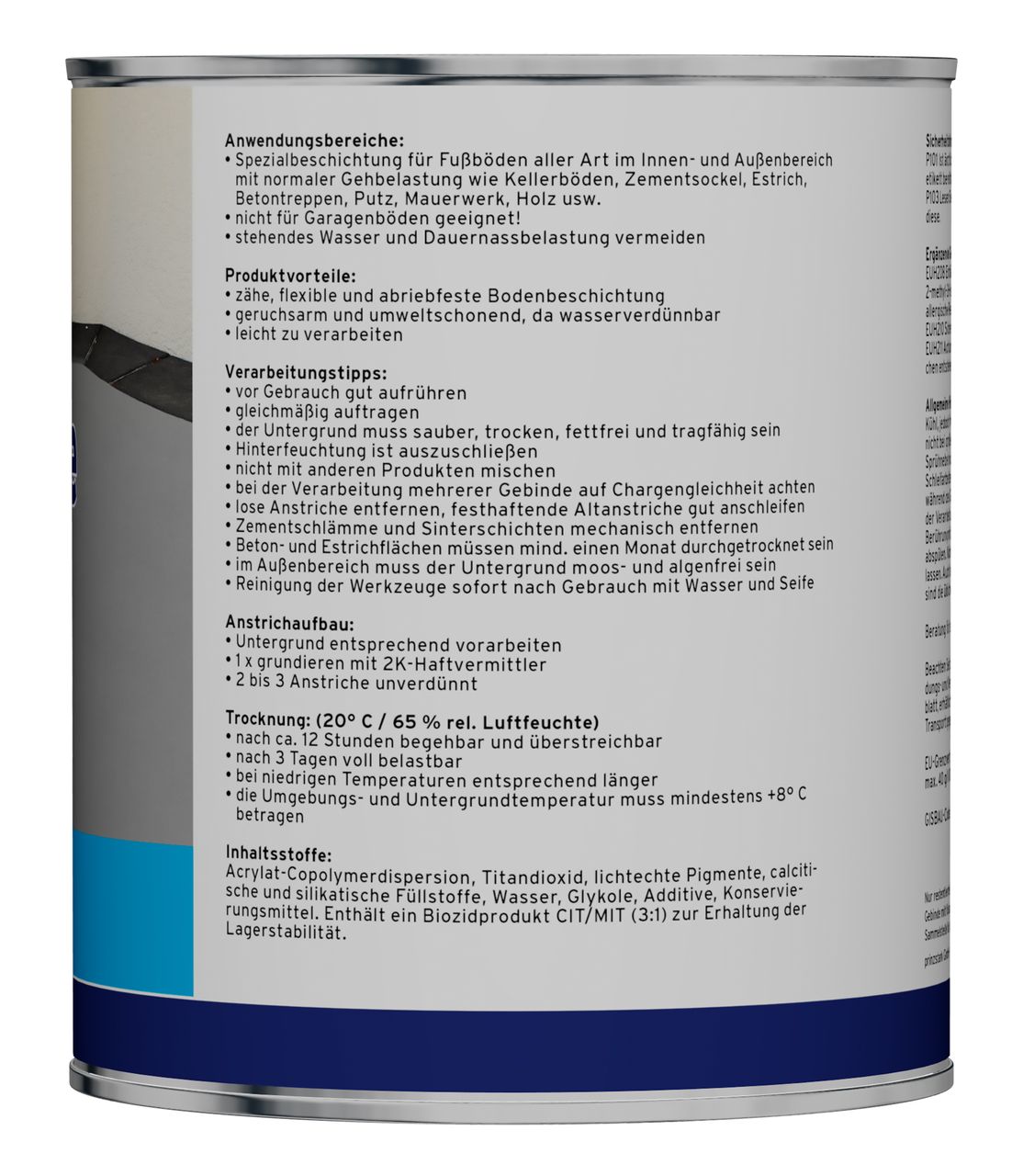 Plid Premium Betonfarbe Bodenbeschichtung Bodenfarbe Sockelfarbe Anthrazitgrau