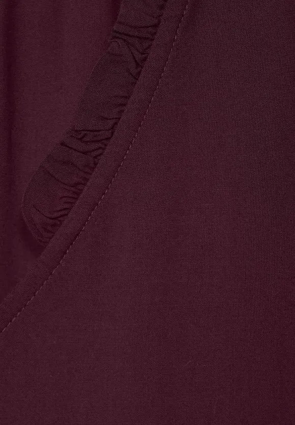 Street One Unifarbene Bluse mit Rüschen