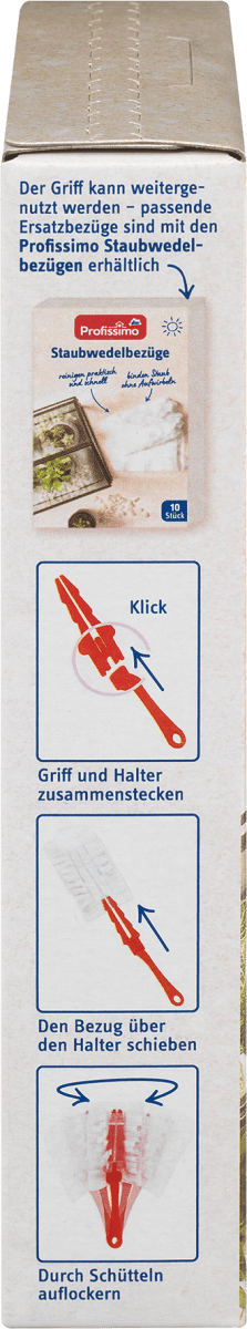 Staubwedel mit Bezügen, Set: 1 Griff + 3 Bezüge, 1 St
