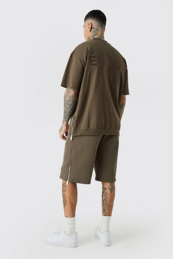 Tall Oversize T-Shirt mit Reißverschluss
