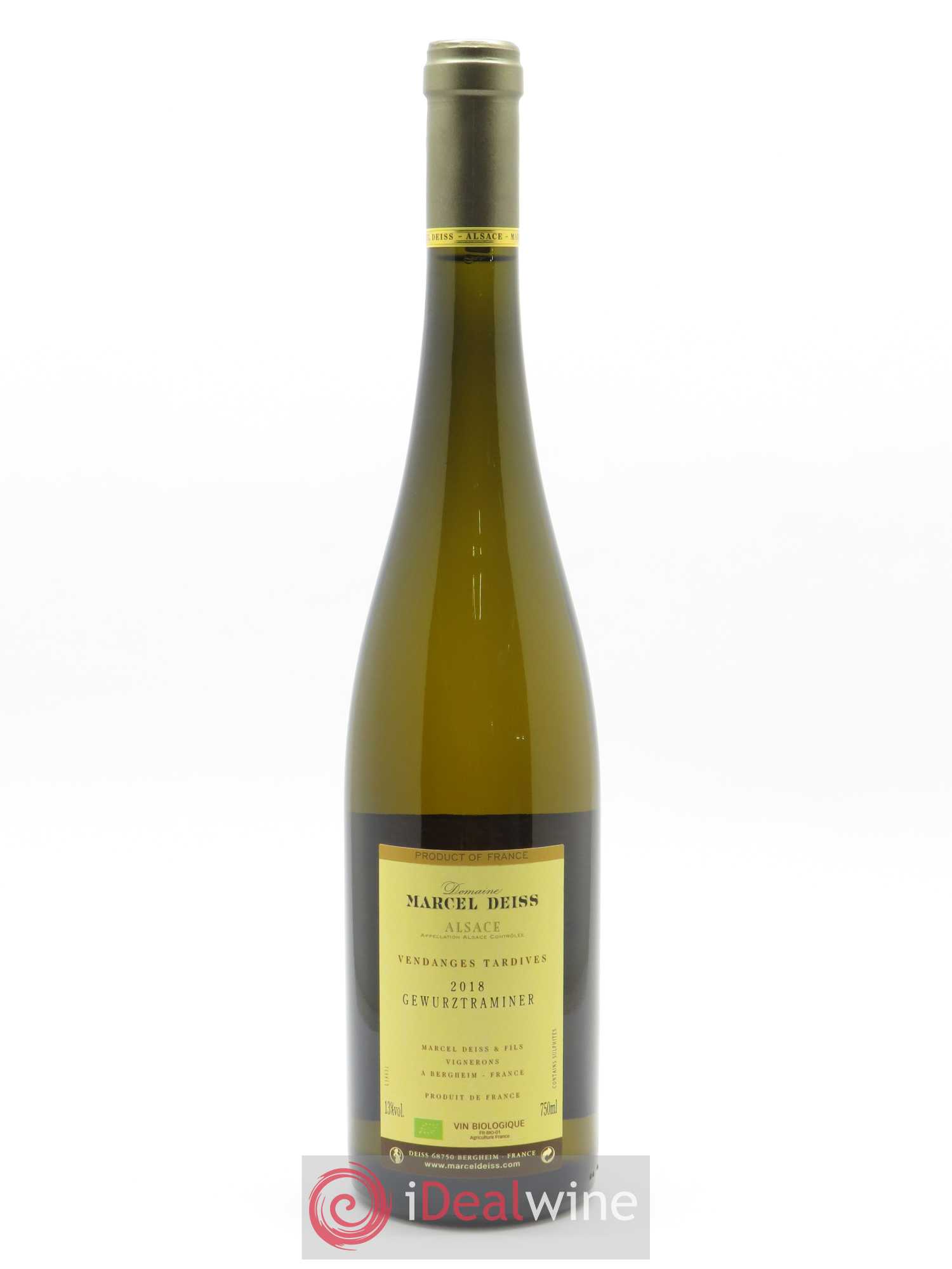 Gewurztraminer Vendanges Tardives Marcel Deiss (Domaine)  2018 - Lot de 1 Bouteille