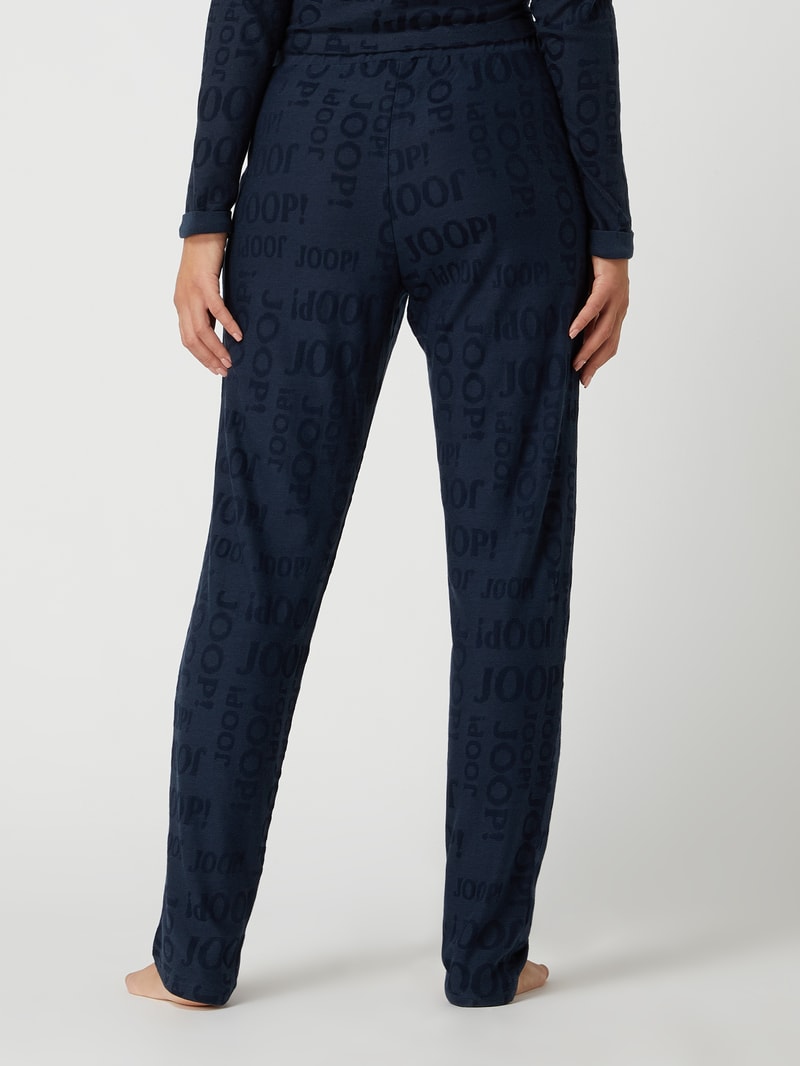 Lounge-Hose aus Viskose-Baumwoll-Mix Modell 'Urban Perfection' in marineblau