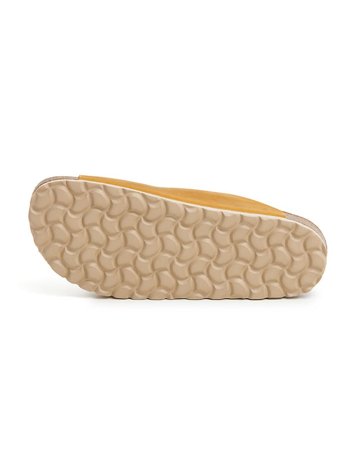 SABOKETS Leder-Pantoletten in Gelb günstig kaufen