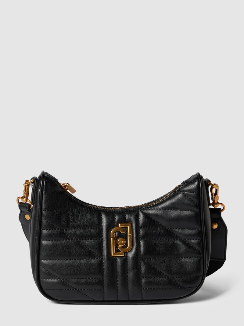 Hobo Bag mit kurzem Trageriemen in schwarz