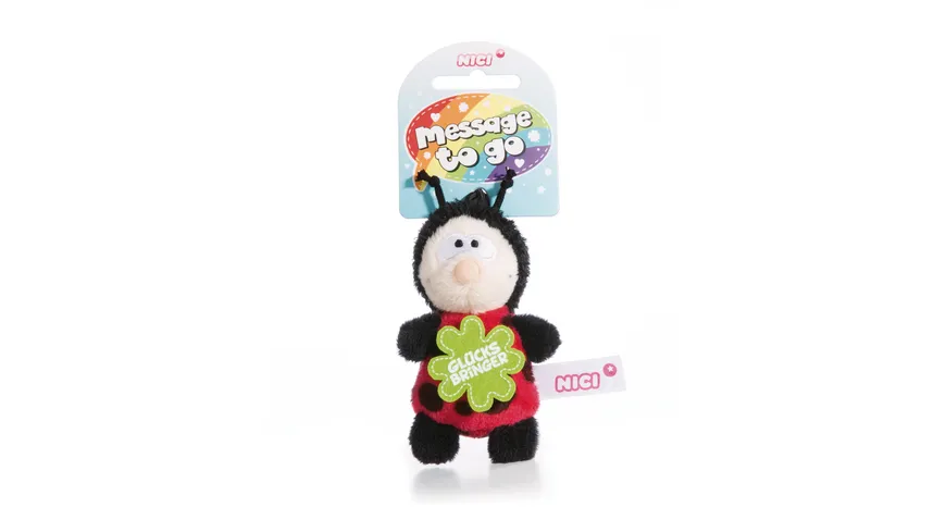 NICI Marienkäfer Glücksbringer 8cm mit Loop