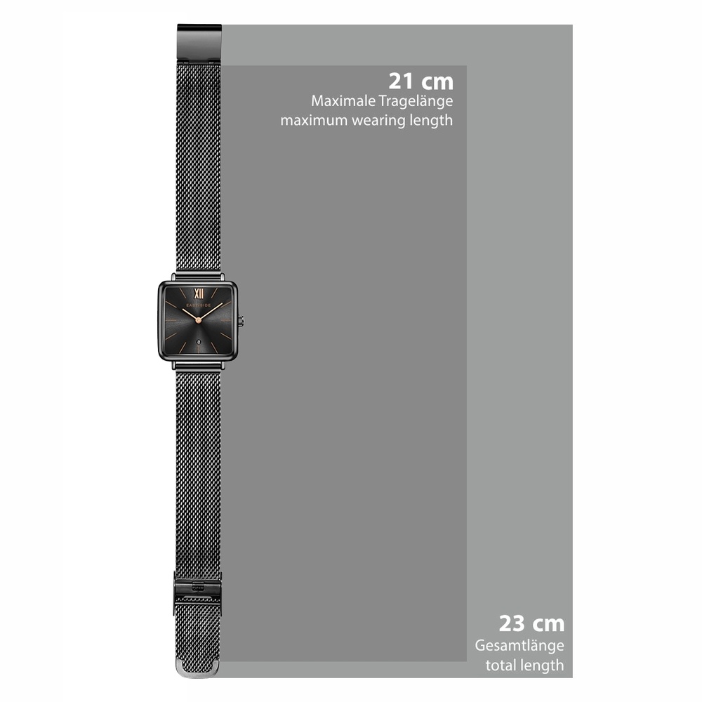 EASTSIDE Montre à quartz Grand en Anthracite Acier inoxydable en Anthracite Montre