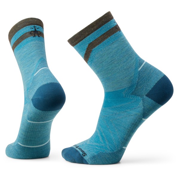 Smartwool - Performance Run Zero Cushion Mid Crew Pattern - Laufsocken