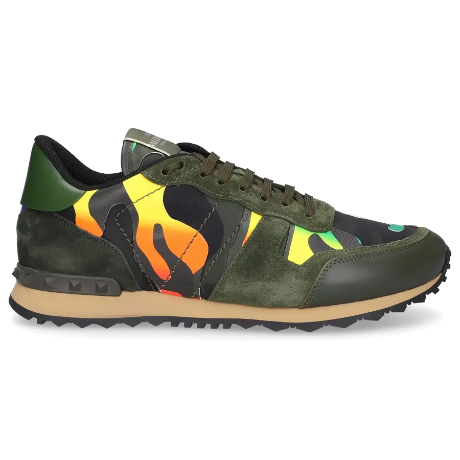 Valentino Garavani - Sneaker low ROCKRUNNER Veloursleder - grün