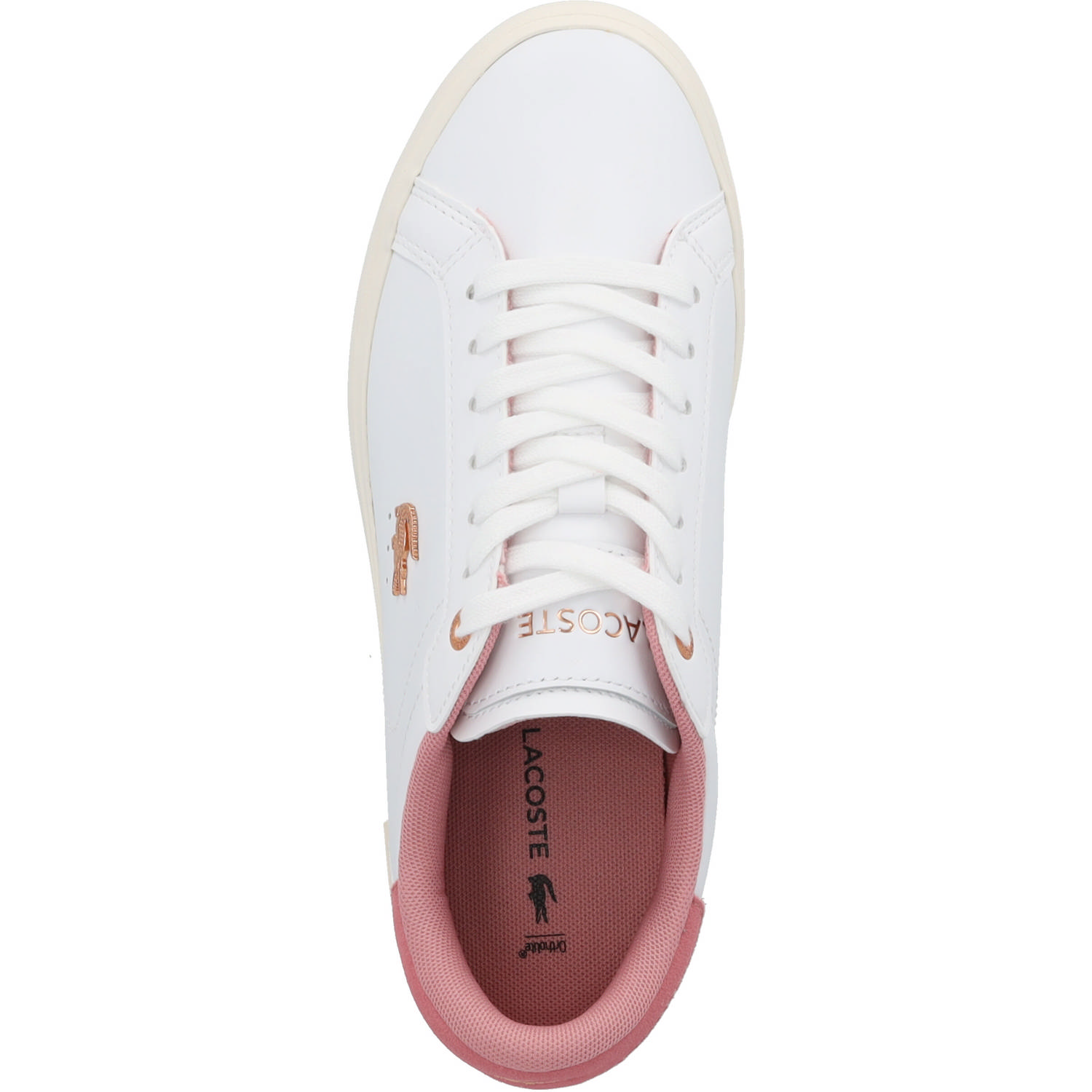 Lacoste Powercourt 47SFA0081, Schnürschuhe, Damen, weiß / light pink
