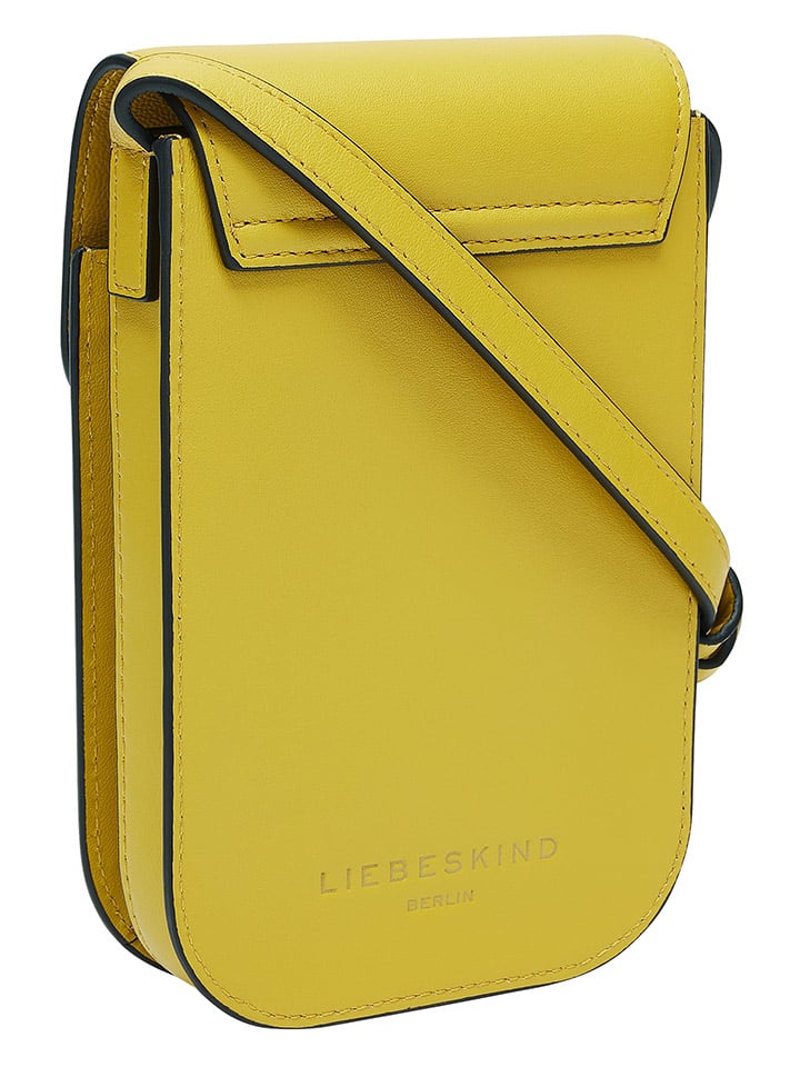 LIEBESKIND BERLIN Leder-Handytasche in Gelb - (B)11 x (H)19 x (T)2 cm günstig kaufen onesize