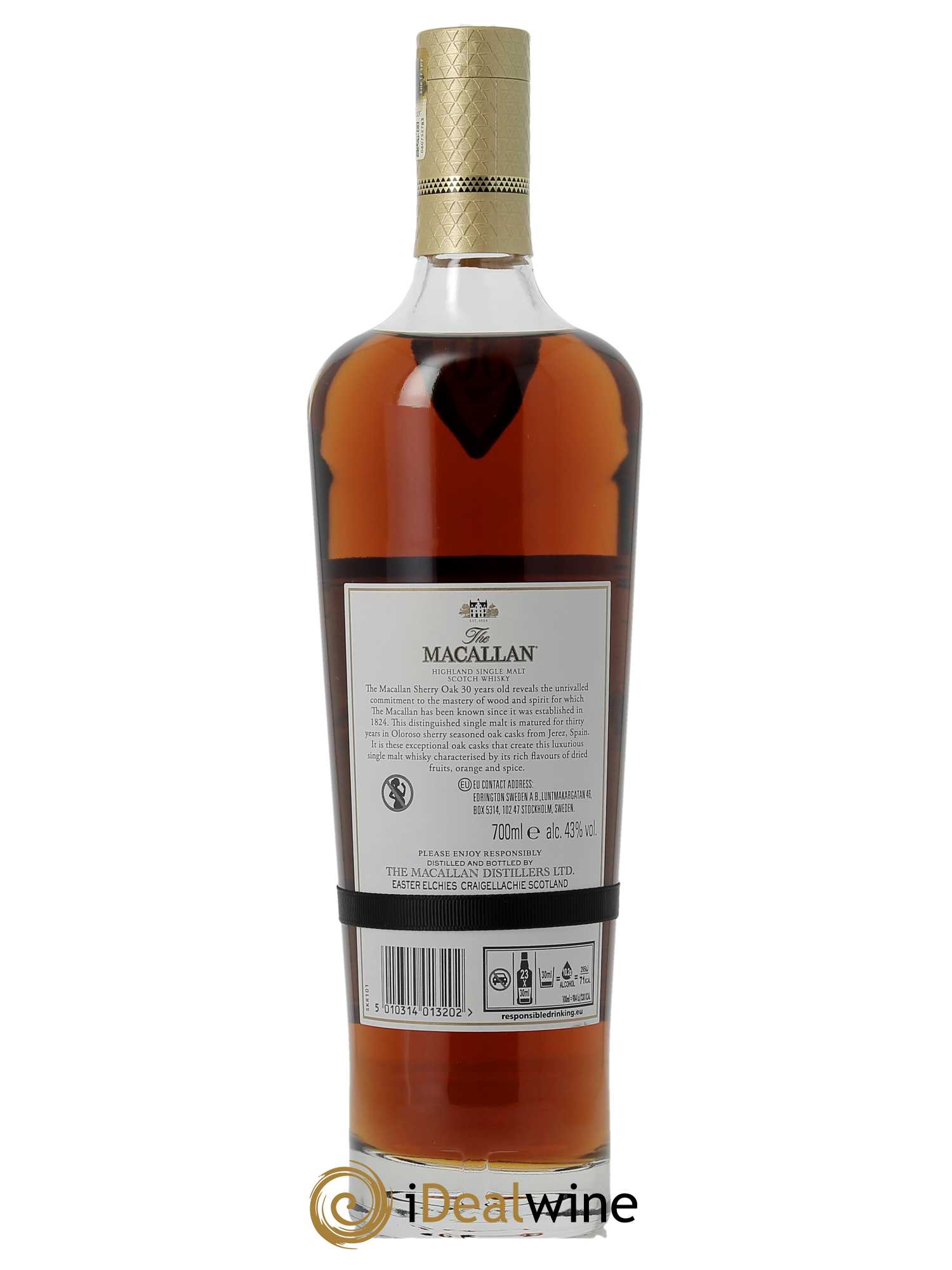 Whisky Macallan (The) 30 years Of. Sherry Oak Casks (70cl)  - Lot de 1 Bouteille
