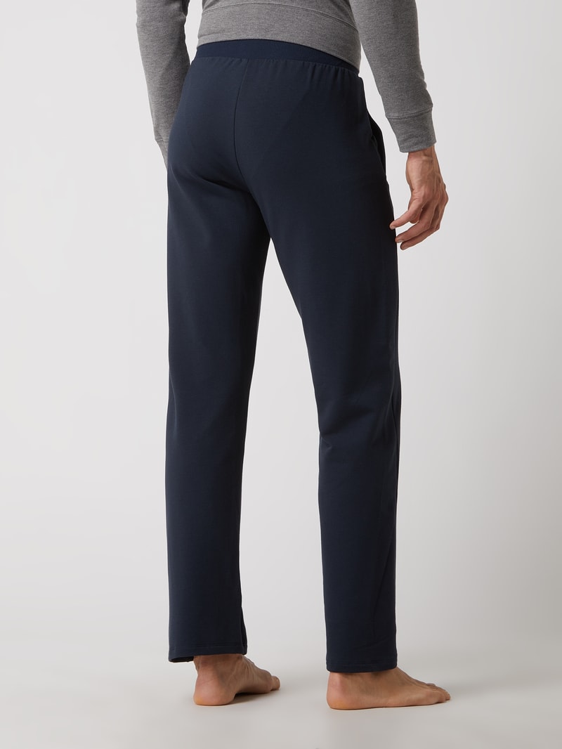 Lounge-Hose mit Stretch-Anteil in marineblau