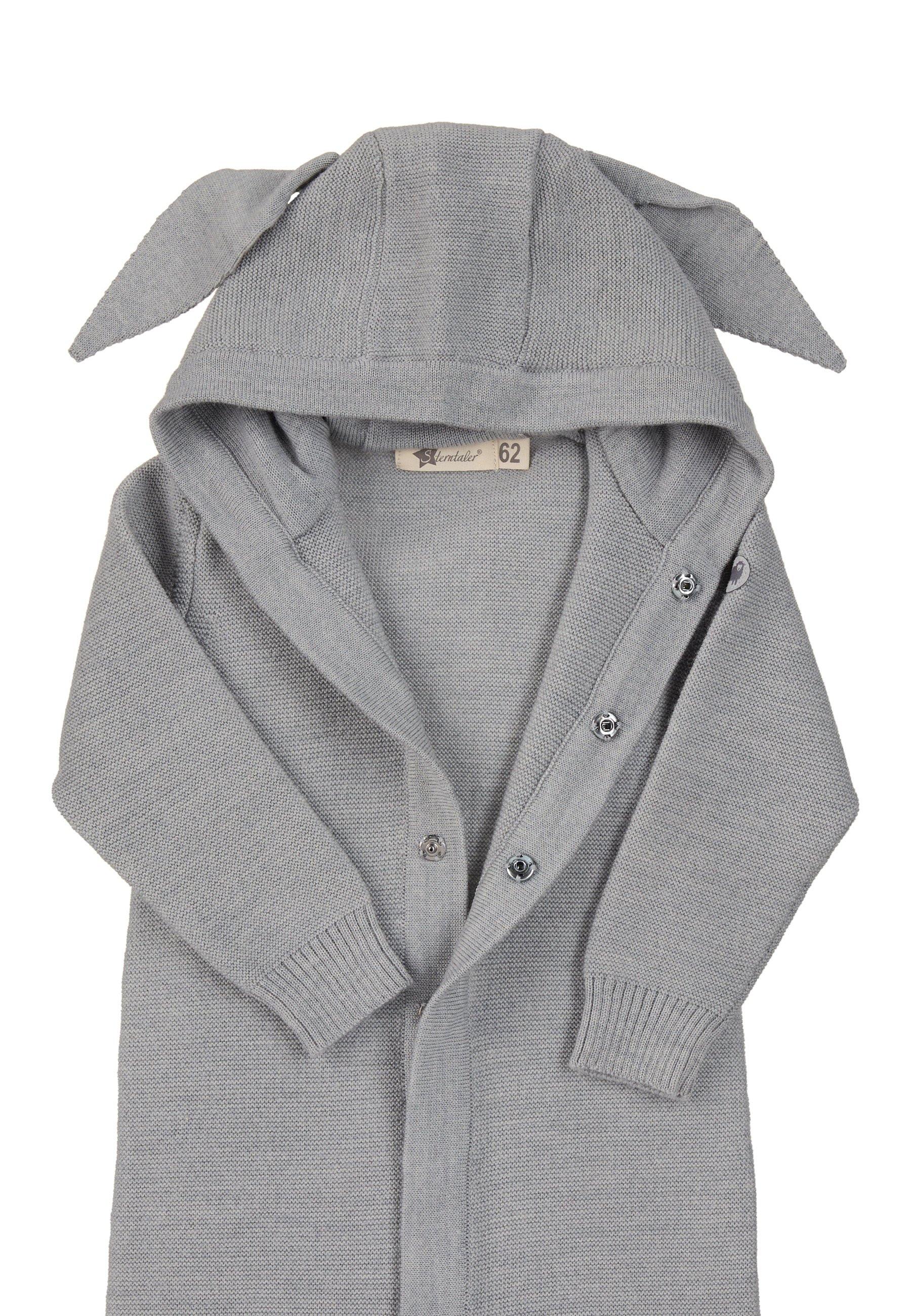 Strick-Overall aus Wolle (Merino) mit Kapuze