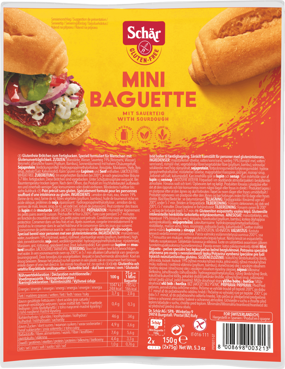 Brötchen, Mini Baguette (2 Stück), 150 g