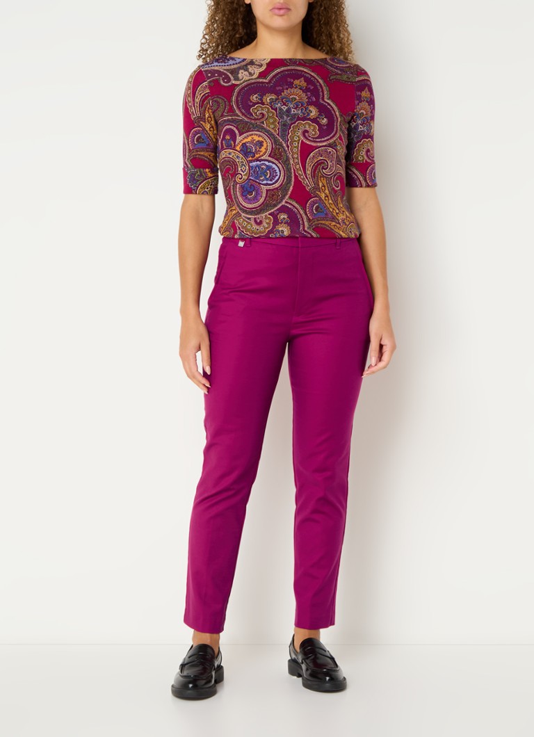 Blugi skinny cu talie înaltă, de la Ralph Lauren, și buzunare laterale.