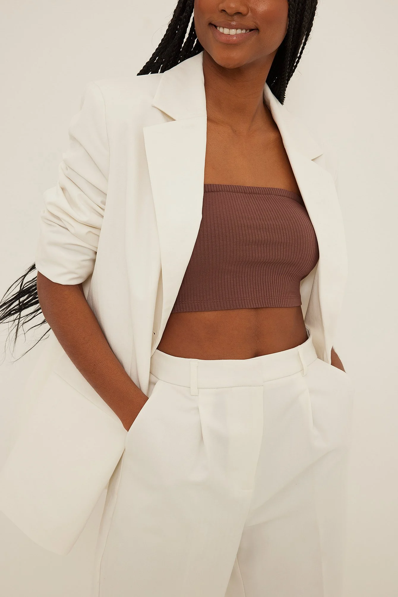Kurzes, geripptes Tube-Top