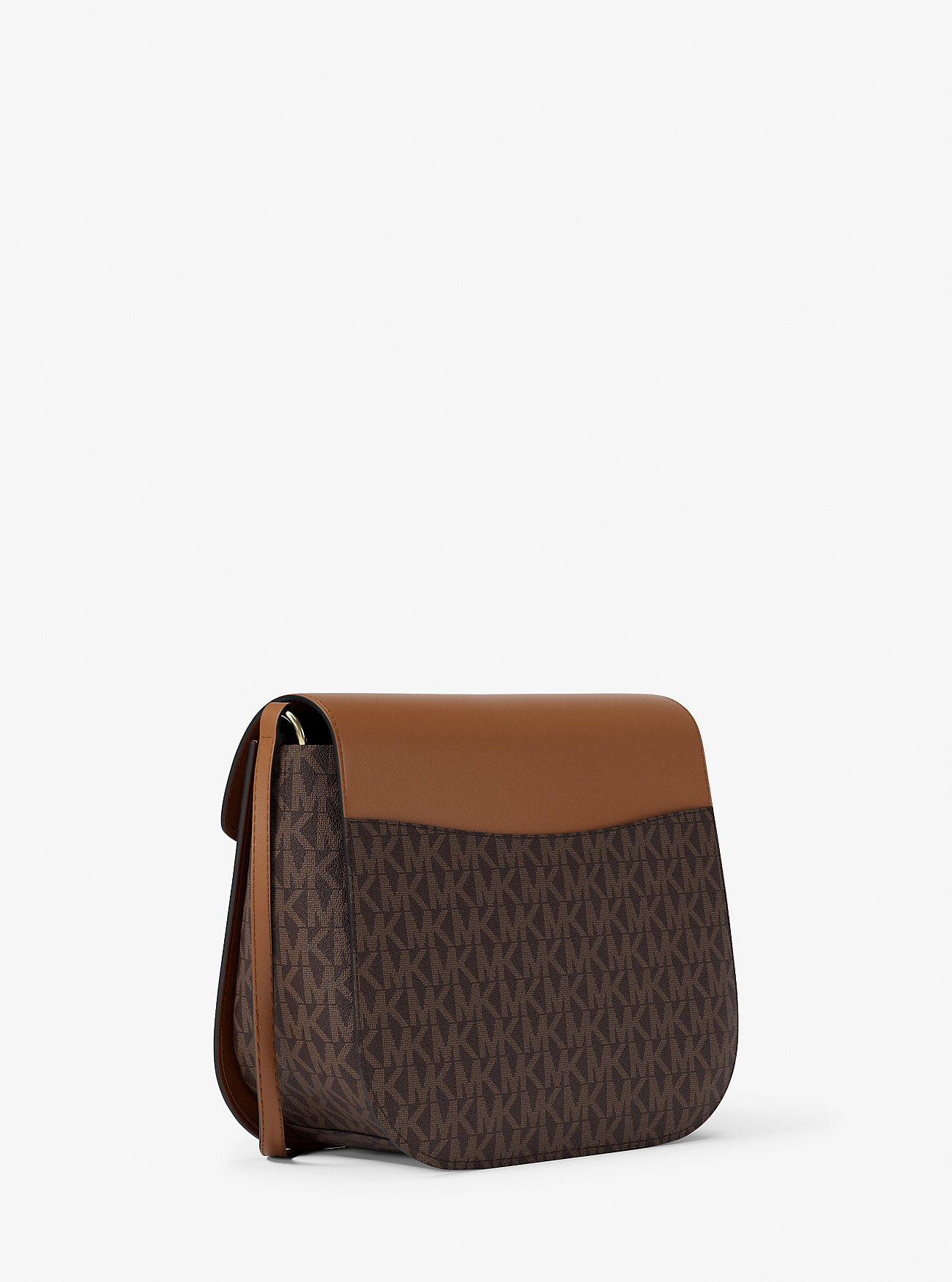 Emilia Liten Signature Logo Saddle Skulderveske - BRN/ACORN