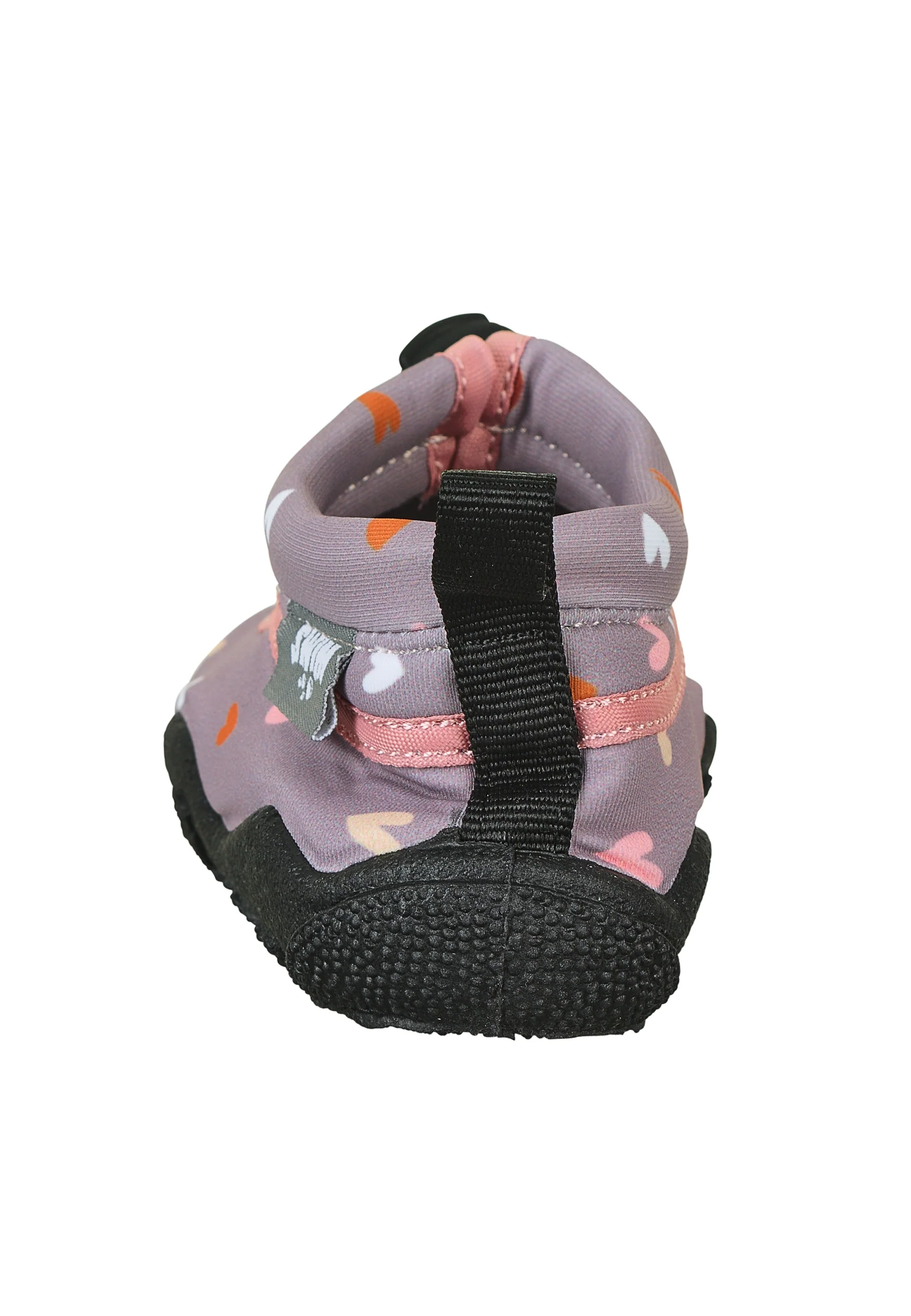 Aqua-Schuh Kinder Lila mit allover Herzen Print