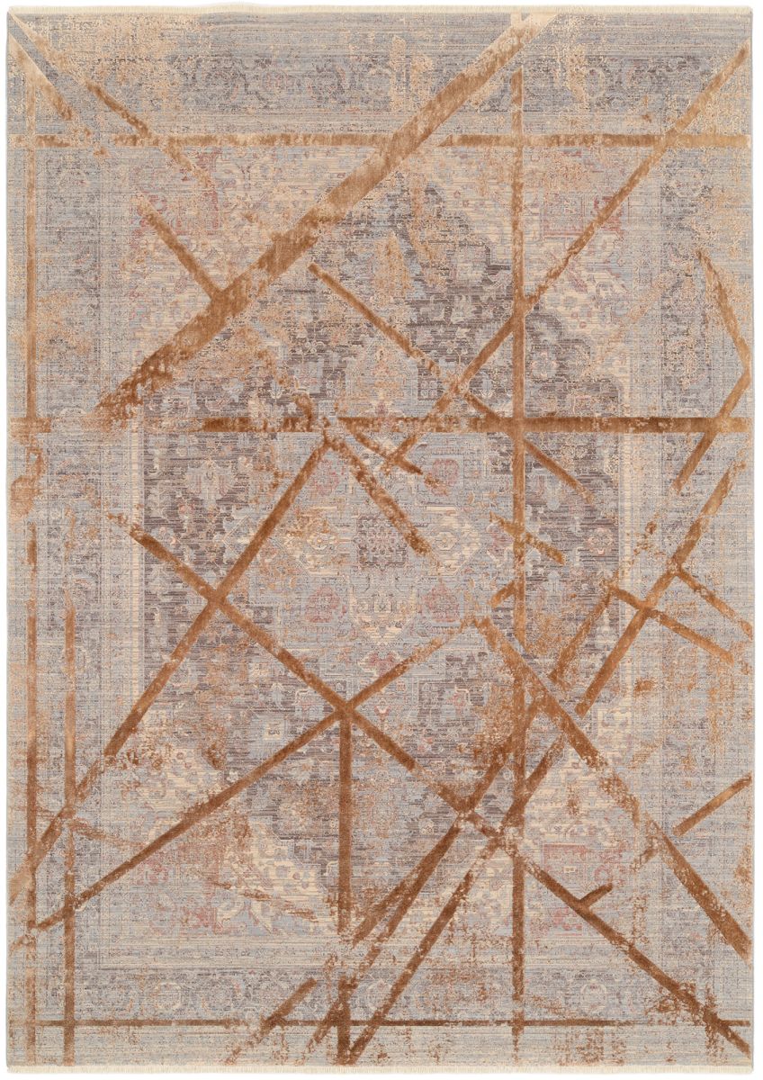 Musterring Webteppich Braun-Grau 140 x 190 cm