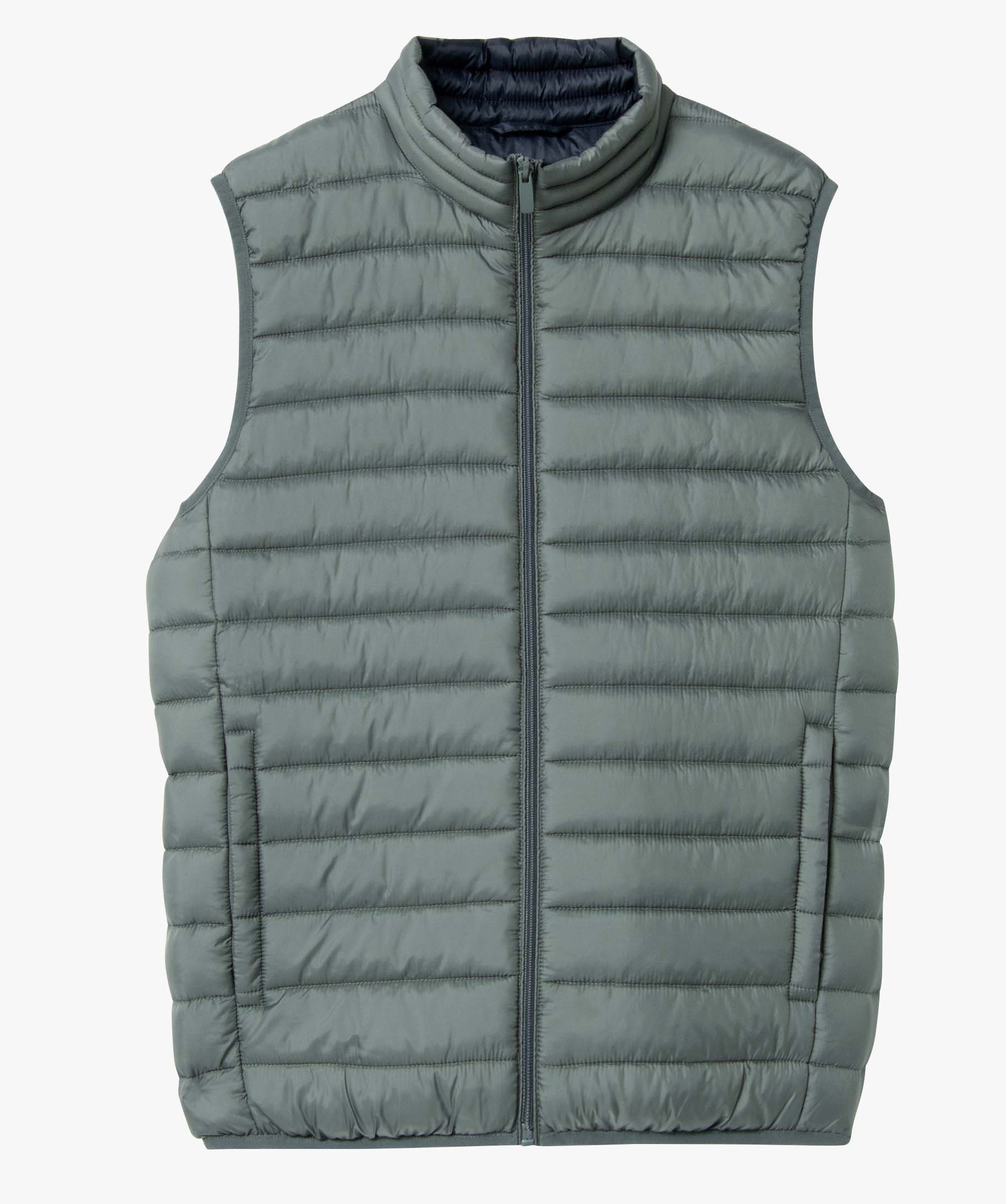 Blouson homme matelassé sans manches vert | GEMO