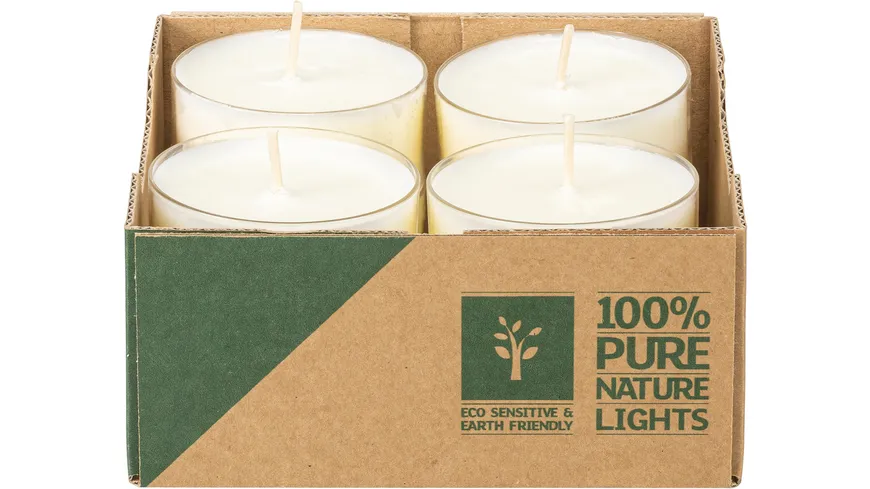 Maxi-Teelichte PURE Natural Light 10h 8er Pack natural