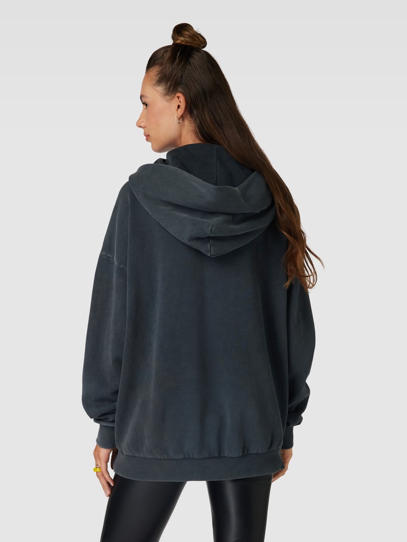 Hoodie mit Label-Print Modell 'LOVE' in anthrazit