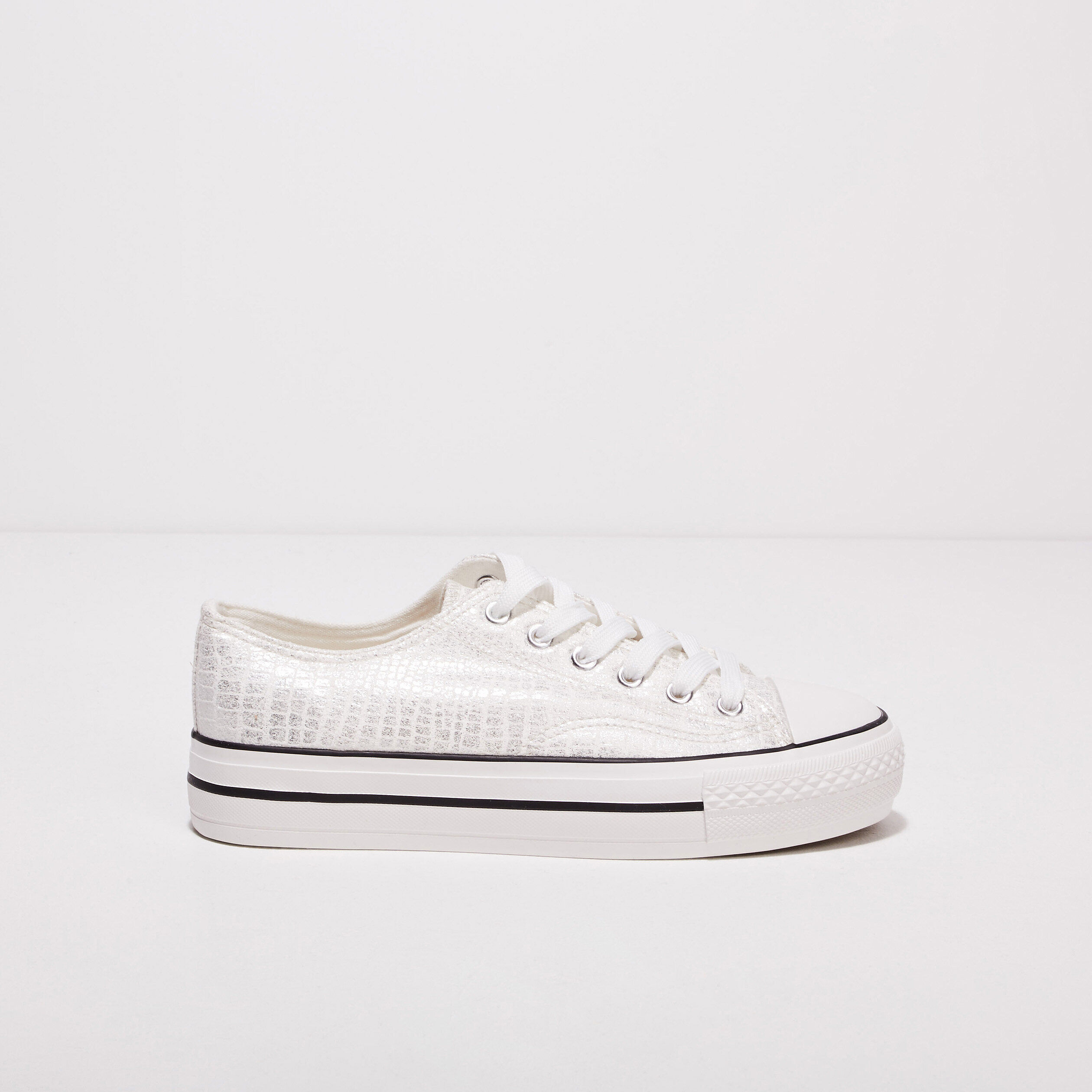 Tennis plateformes ecru femme | Cache Cache