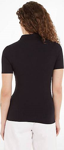 TOMMY HILFIGER Damen Poloshirt SLIM 5X2 RIB POLO