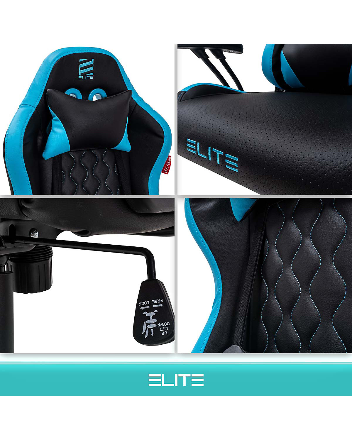 Gaming Stuhl PULSE - Ergonomischer Kinder Luxus Gaming Stuhl - 4D Armlehnen - Bürostuhl