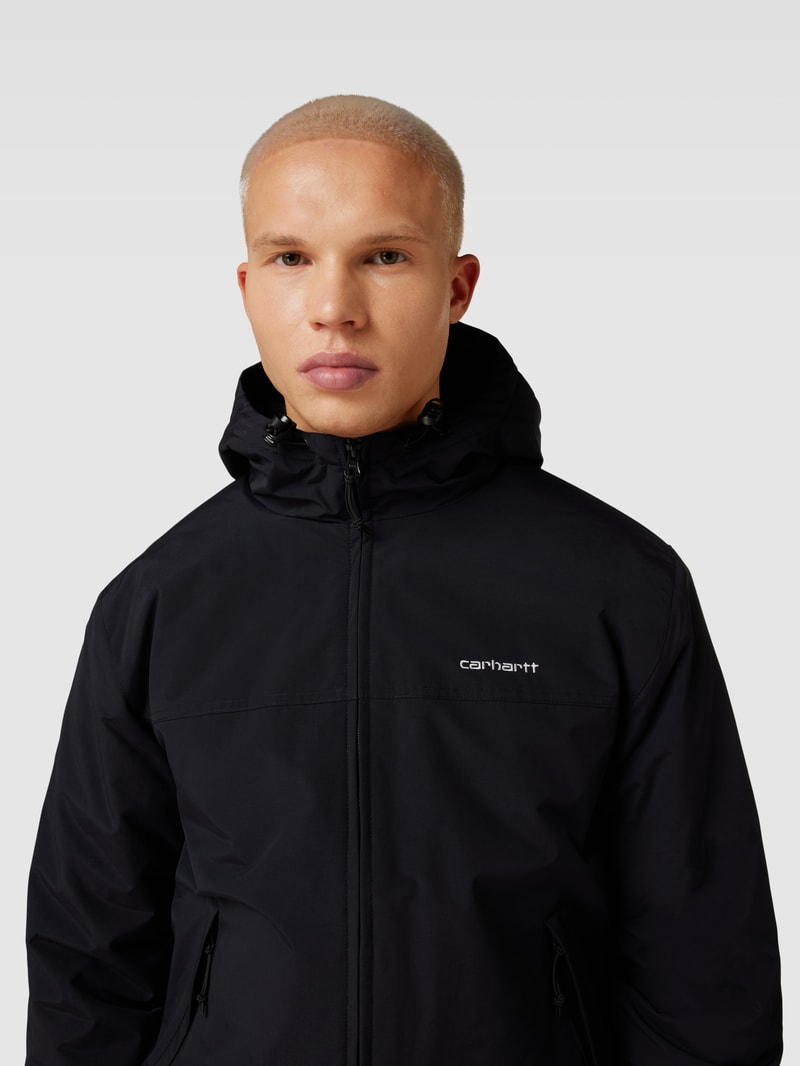 Jacke mit Label-Stitching Modell 'SAIL' in schwarz