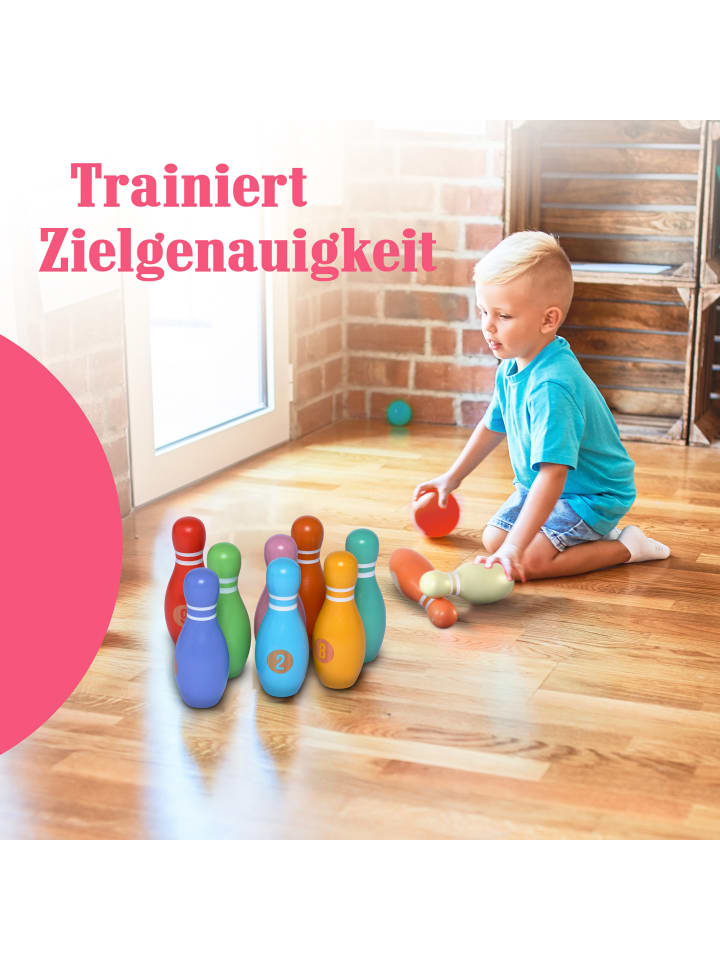 Pink Papaya Kegelspiel für Kinder 