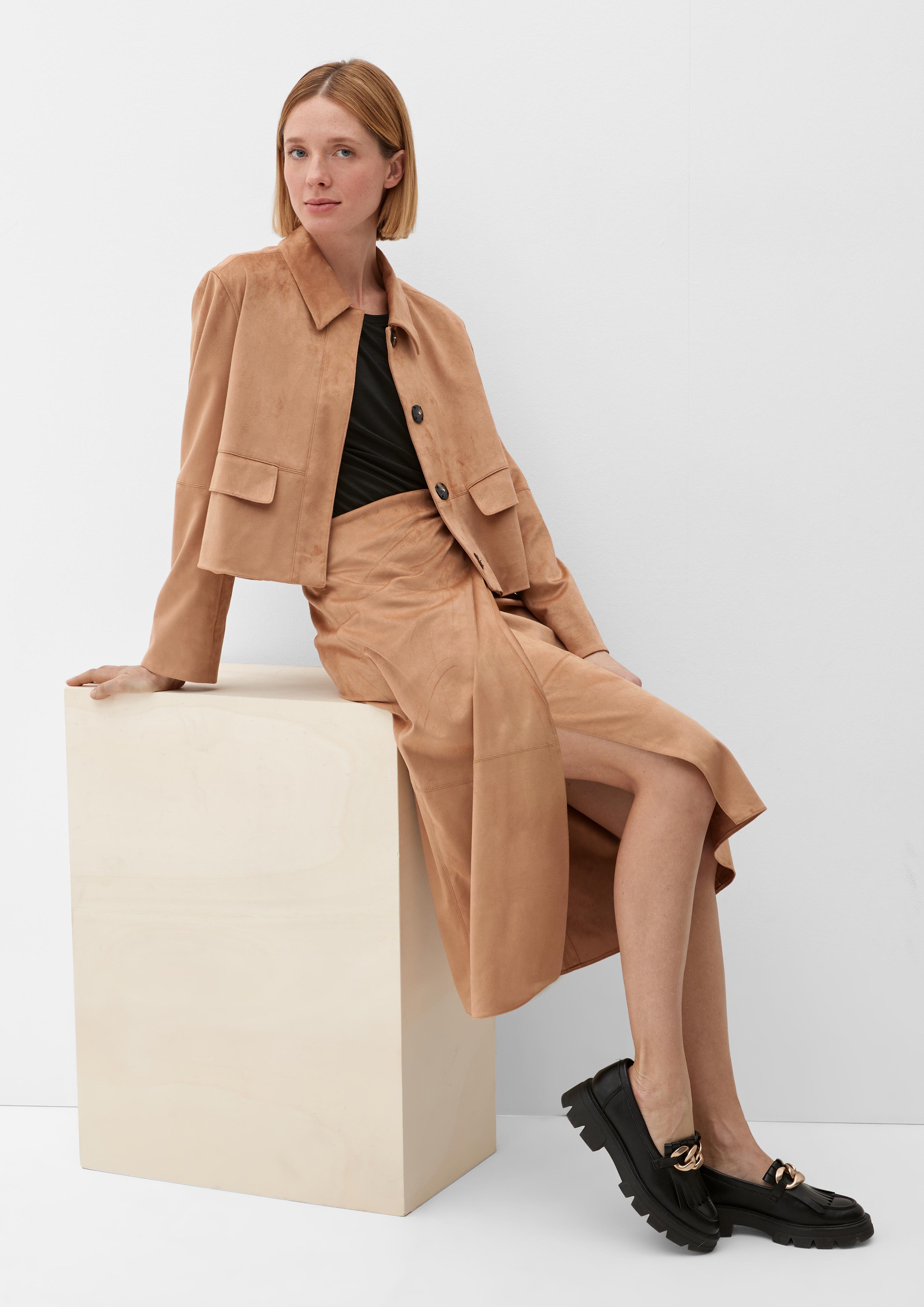 Jacke in Veloursoptik  2132529-8461