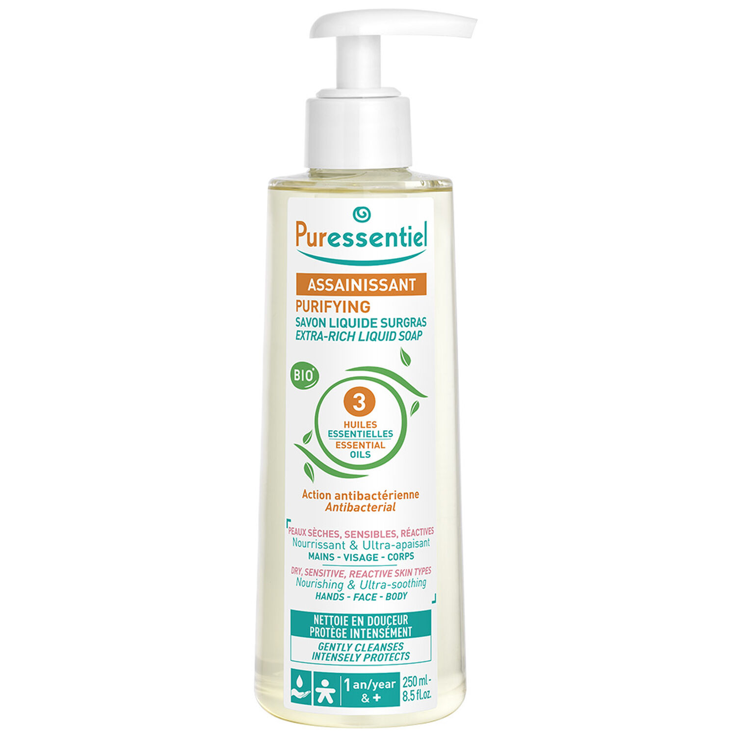 Puressentiel Savon Liquide Surgras Aux 3 Huiles Essentielles Bio