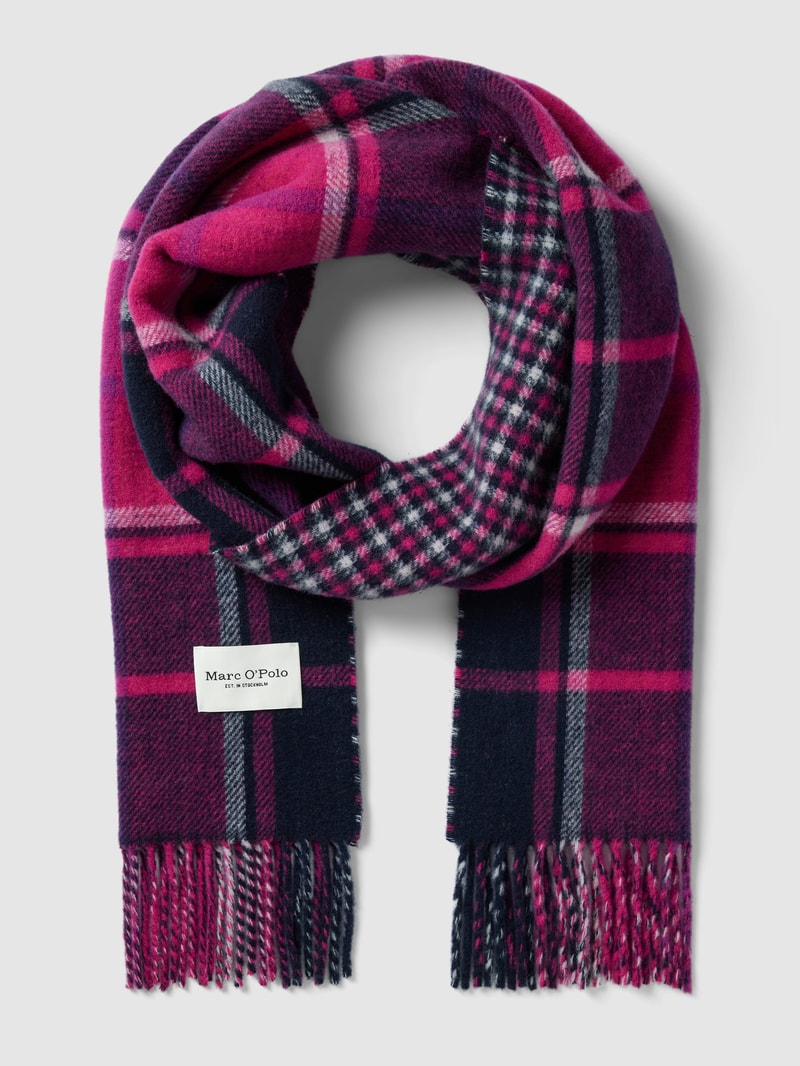 Schal mit Glencheck-Muster in pink