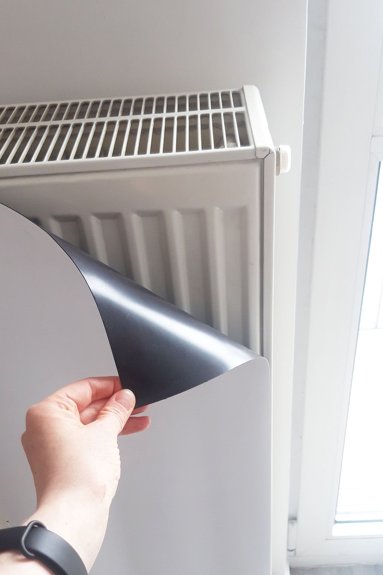 Decorwelt Heizungsverkleidung Magnet Heizkörperverkleidung Abdeckmatte Deko Heizung Abdeckung Grau