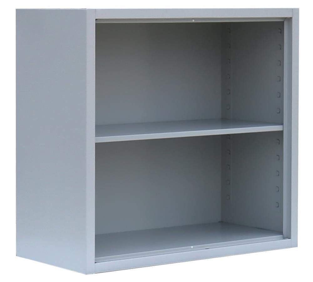 Steelboxx Aktenregal Aktenregal, 2 OH, 750 x 800 x 383 mm, lichtgrau, 1-tlg., Komplett verschweißt (keine Montage erforderlich) Fachböden variabel einsetzbar