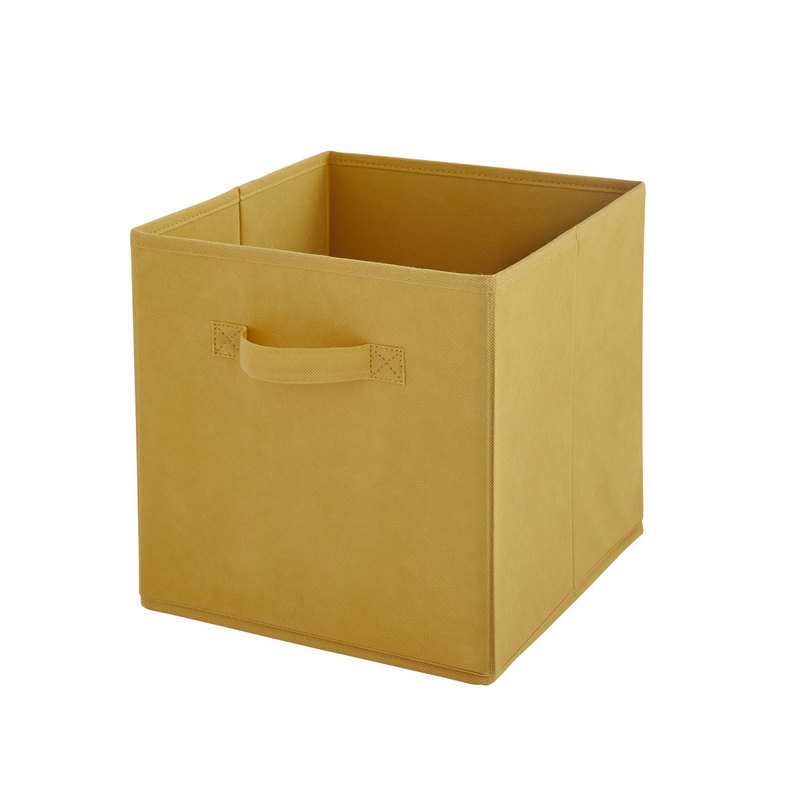 Bac de rangement intissé jaune moutarde Box and Beyond
