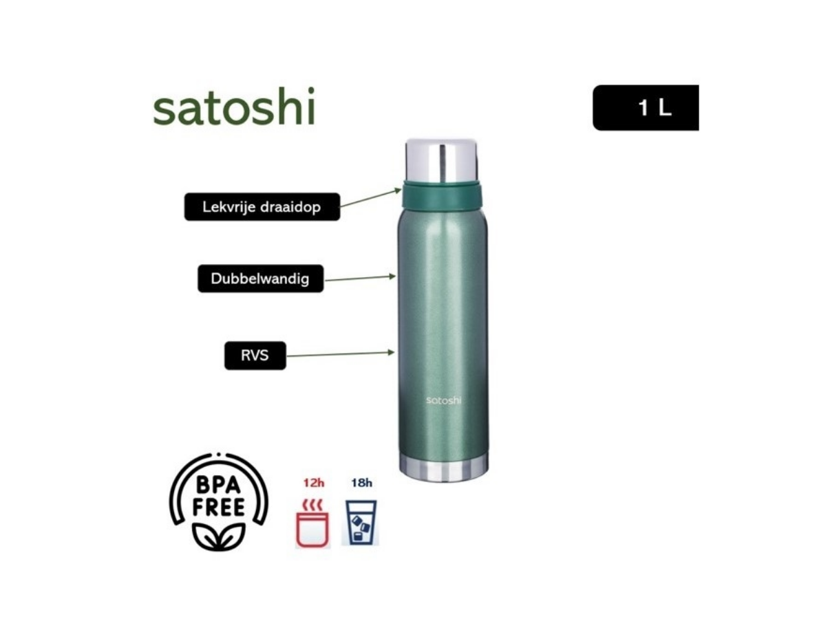 Satoshi Forest Green 1.0L Thermoskanne