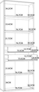 FORTE Aktenschrank Mindi Mehrzweckschrank, Breite 80,5 cm