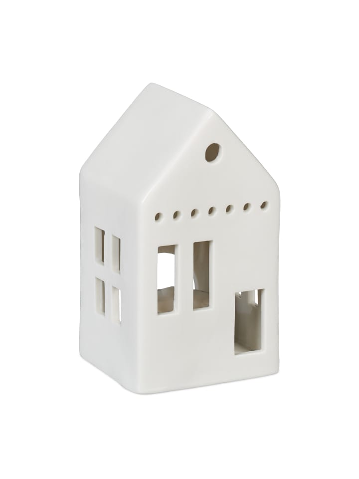 relaxdays Teelichthaus in Weiß - (B)7 x (H)12 x (T)6 cm günstig kaufen onesize