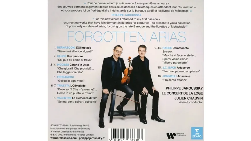 Forgotten Arias Digipak